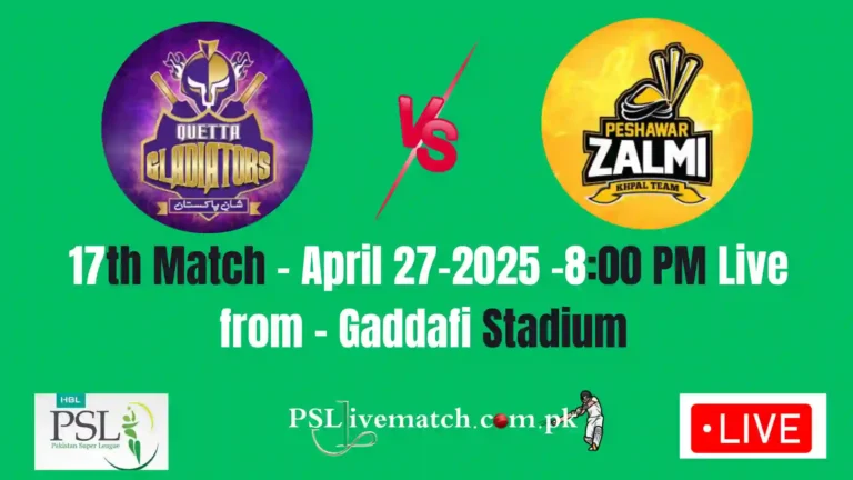 Highlights Of PSL Match No 17, QG vs PZ – April 27, 2025