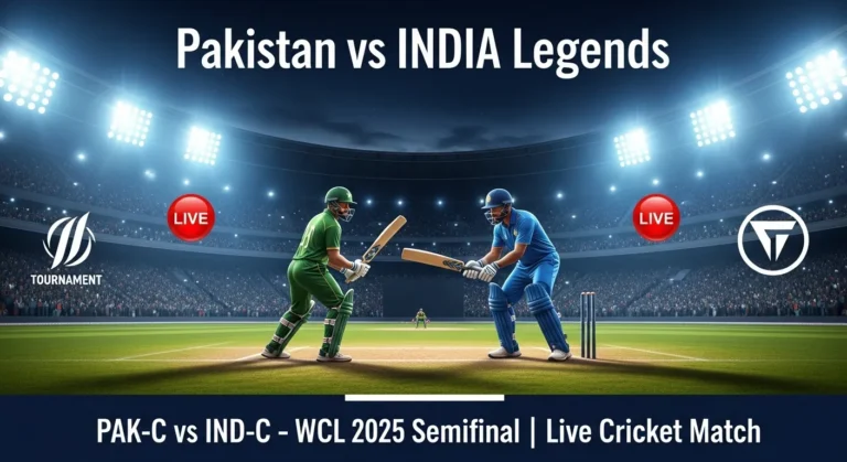 PAK-C vs IND-C Live Cricket Match Streaming – WCL 2025 Semifinal Clash